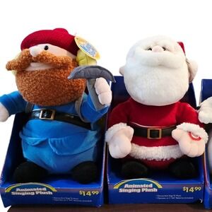 Vintage Rudolph The Red Nosed Reindeer Characters 11" plush sing dance NIB
